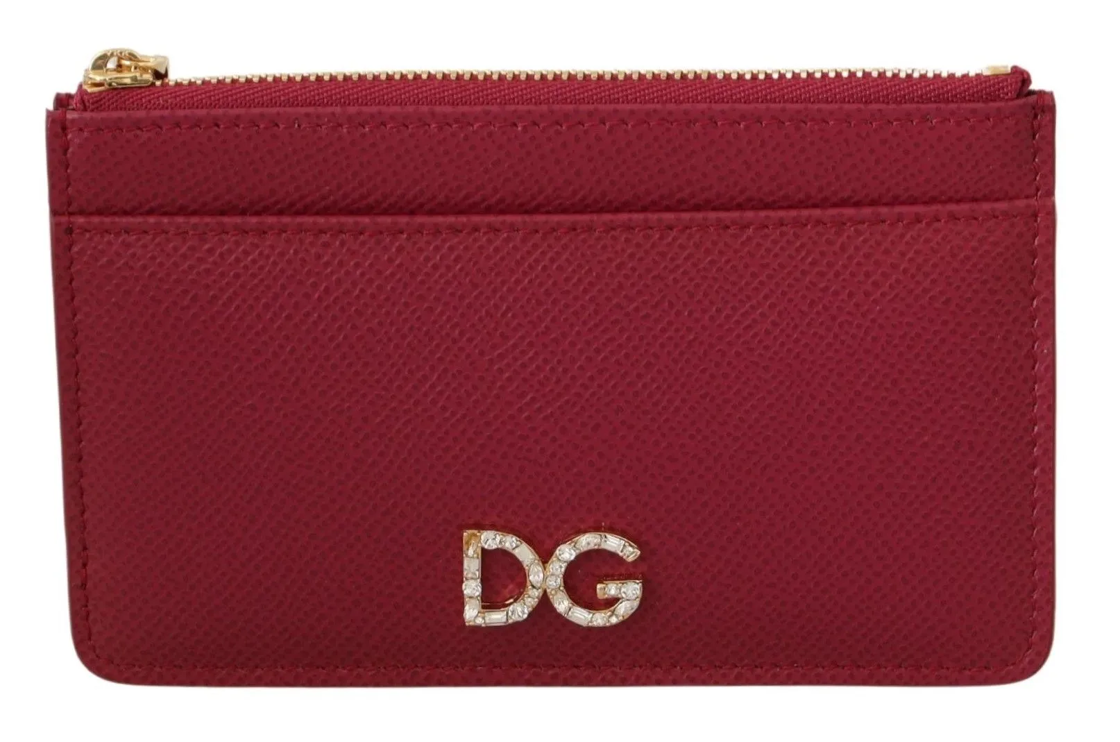Dolce & Gabbana Women's Chic Pink Leather Zippered Cardholder Wallet