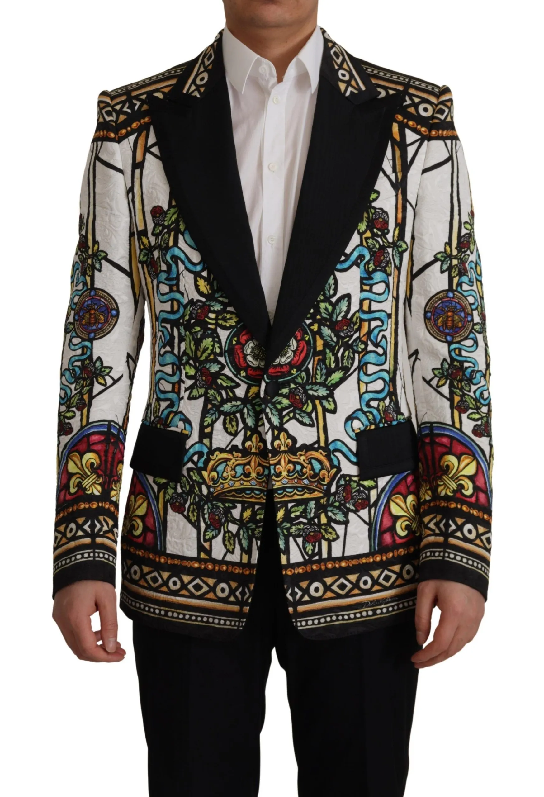 Dolce & Gabbana Men's Napoleon Print Single-Breasted Jacket