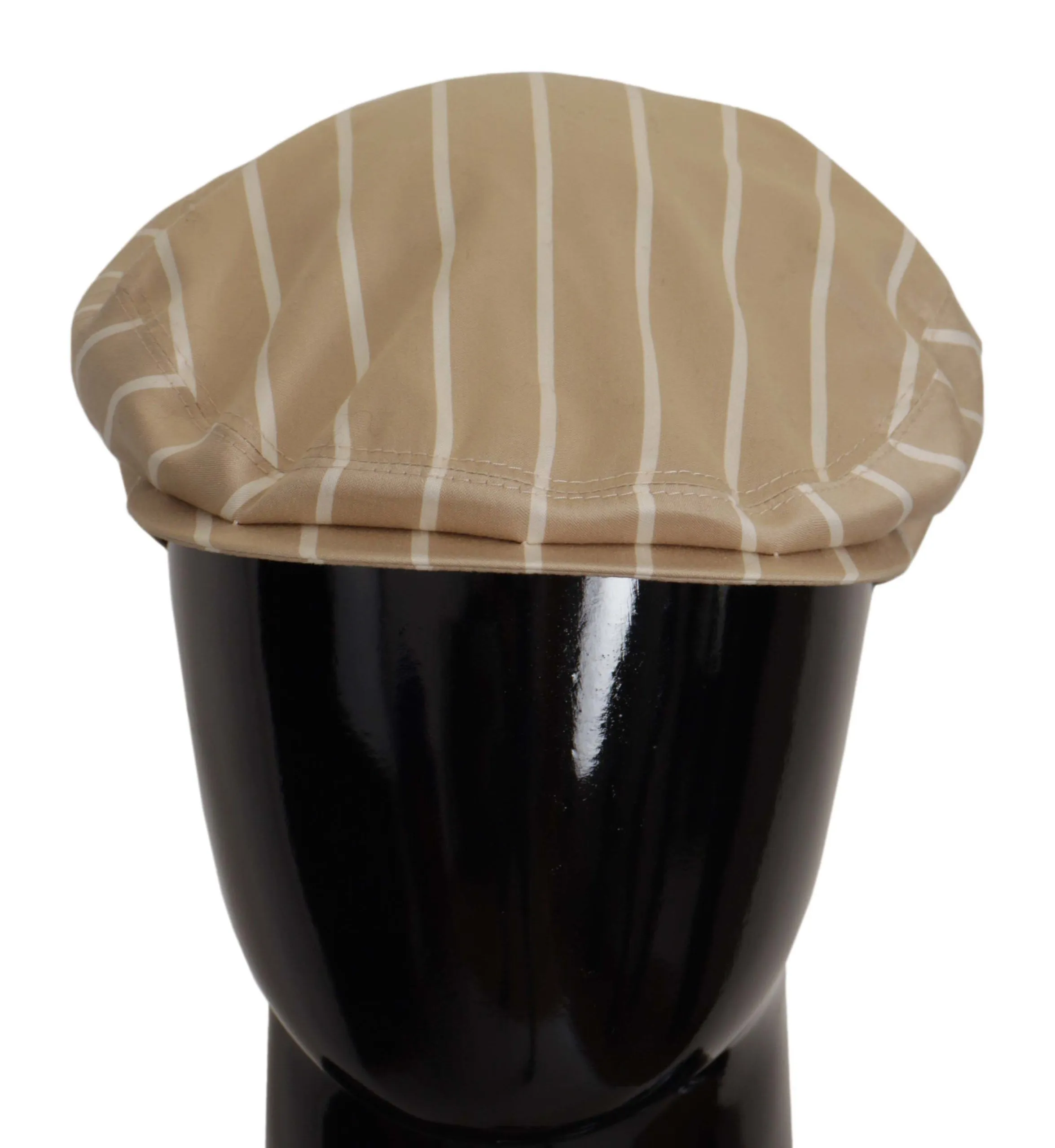 Dolce & Gabbana Men's Elegant Striped Cotton Silk Newsboy Hat
