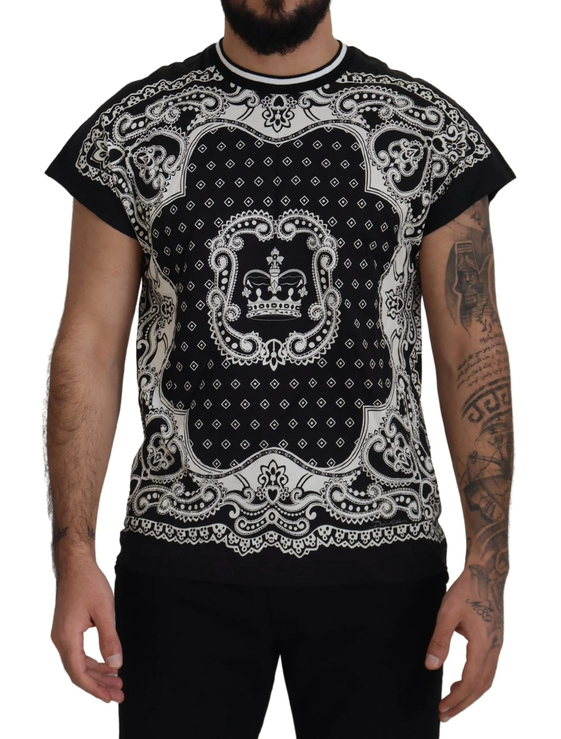 Dolce & Gabbana Men's Baroque Elegance Crewneck Tee