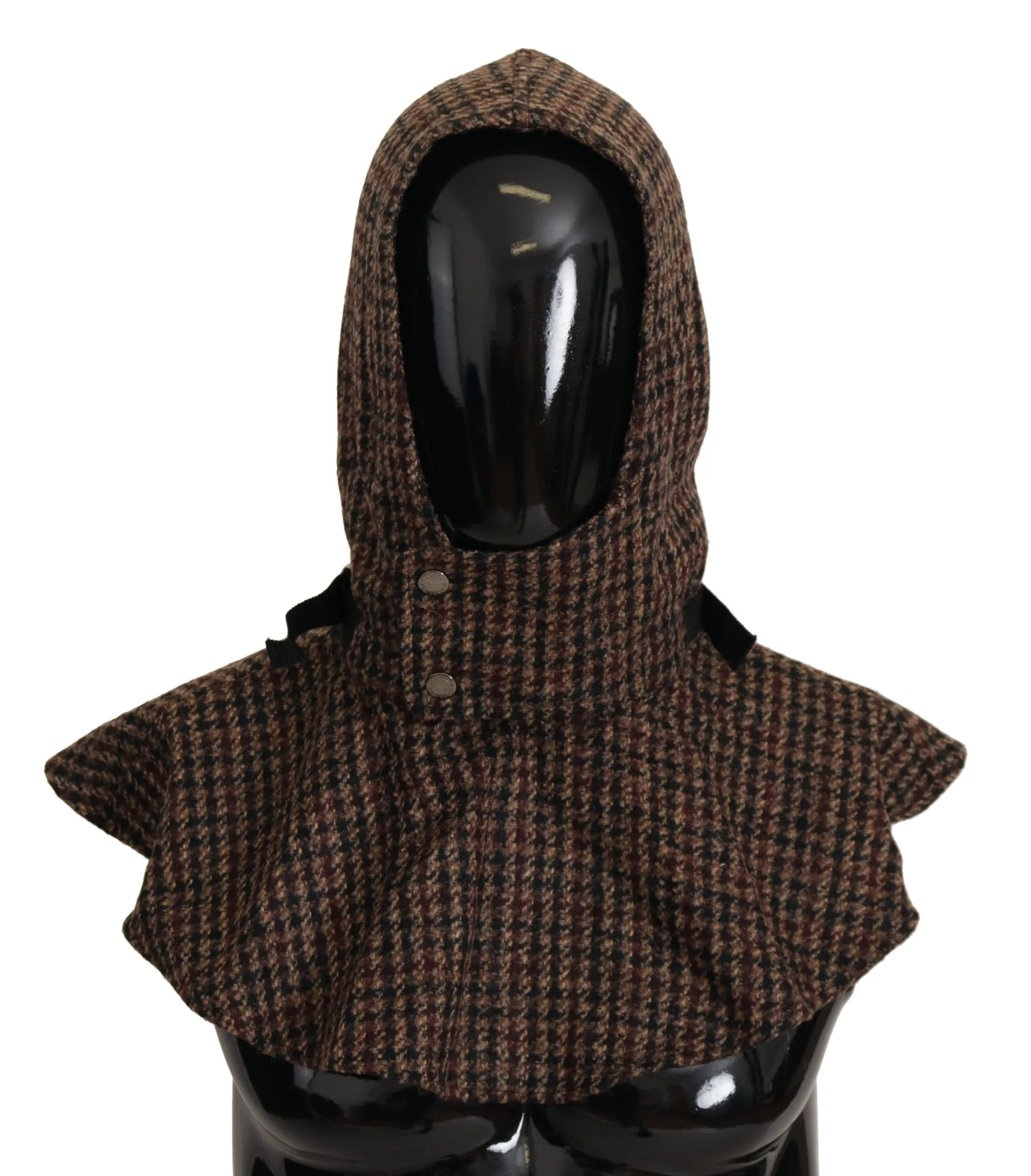 Dolce & Gabbana Men's Elegant Houndstooth Whole Head Wrap Hat