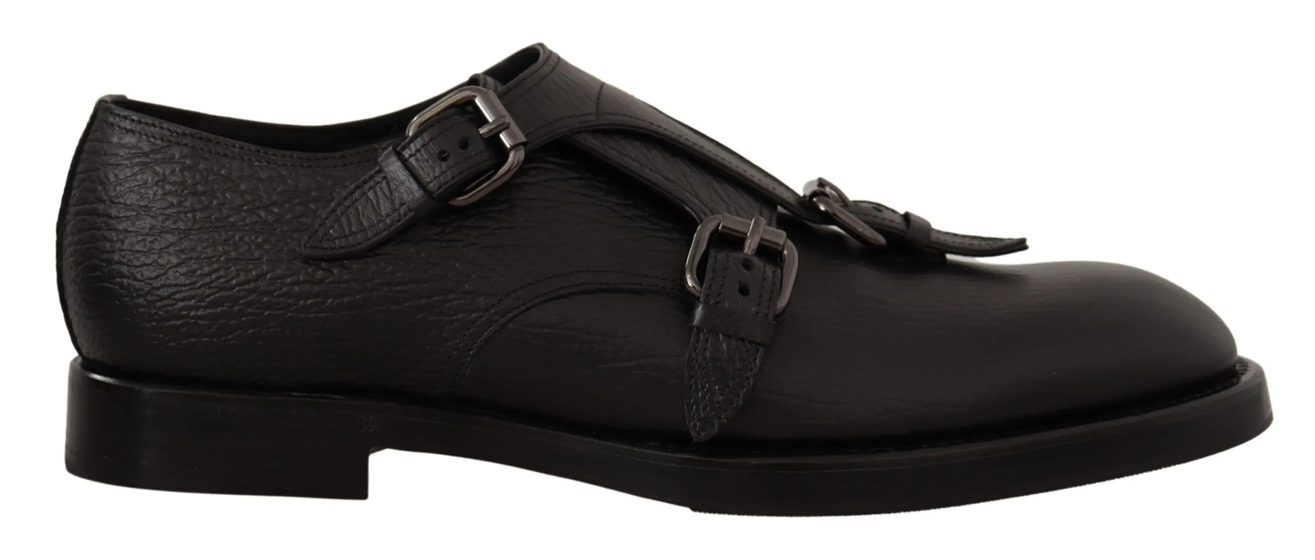 Dolce & Gabbana Men's Elegant Black Monk Strap Dress Shoes