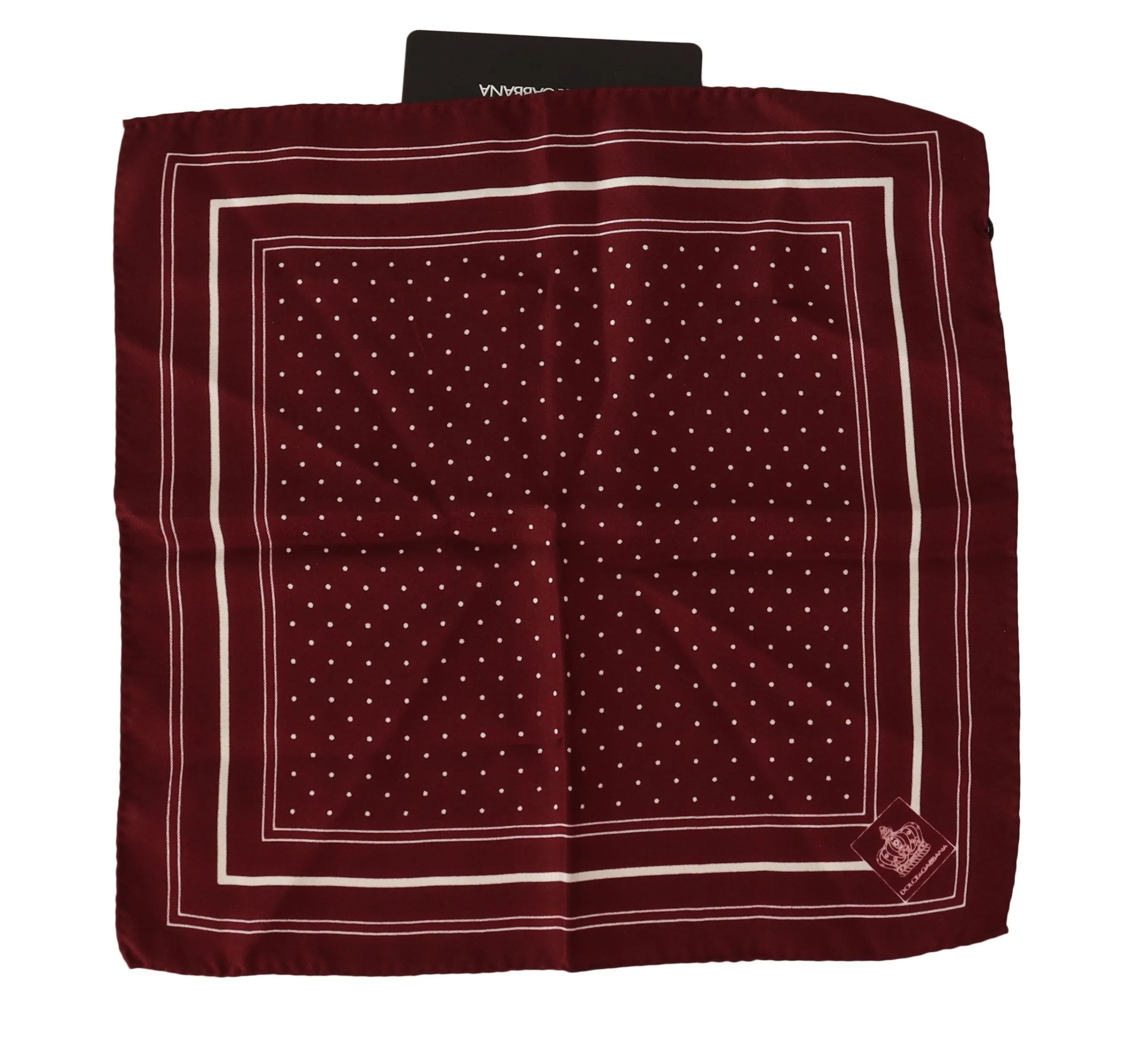 Dolce & Gabbana Men's Elegant Red Silk Pocket Square Handkerchief