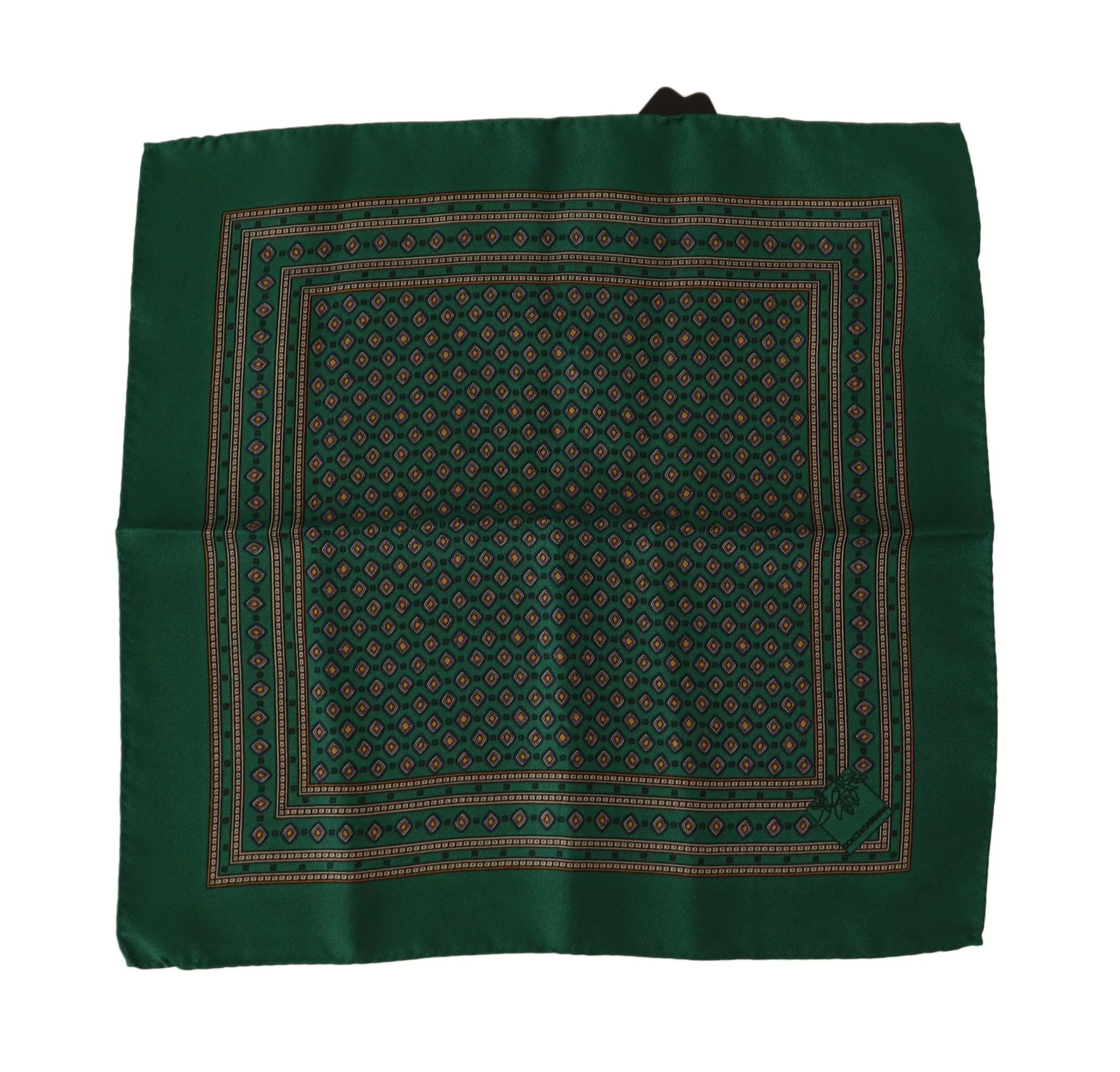 Dolce & Gabbana Men's Elegant Green Silk Pocket Square