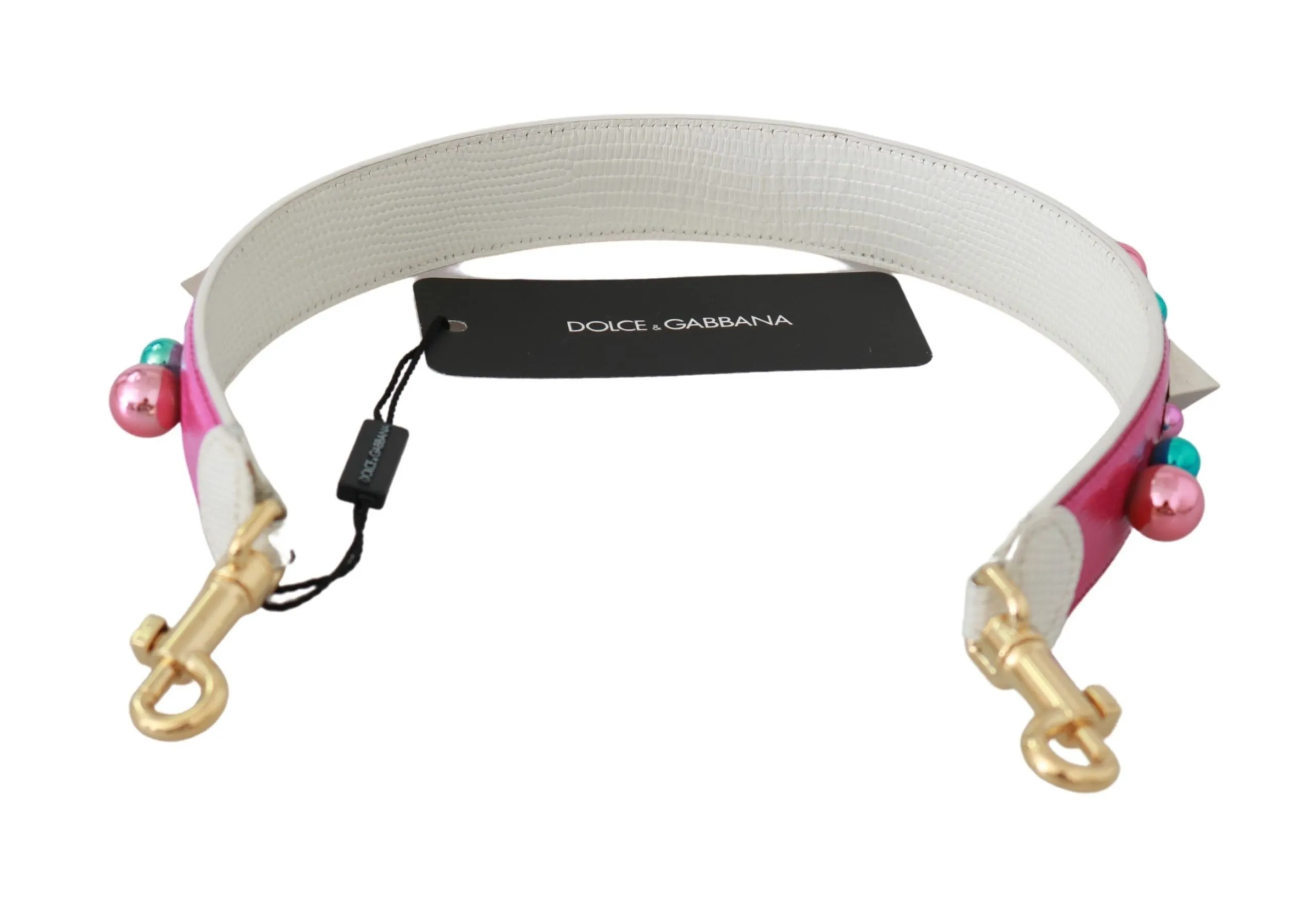 Dolce & Gabbana Women's Elegant Pink Leather Shoulder Strap Accessory