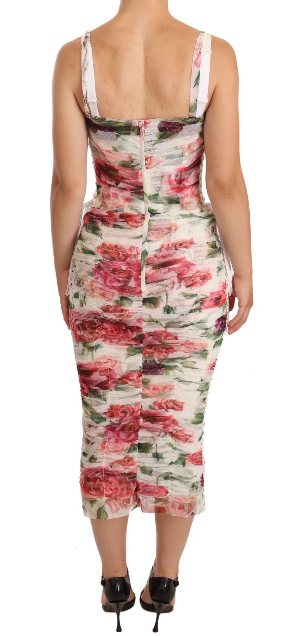 Dolce & Gabbana Women's Elegant Floral Print Midi Sheath Dress