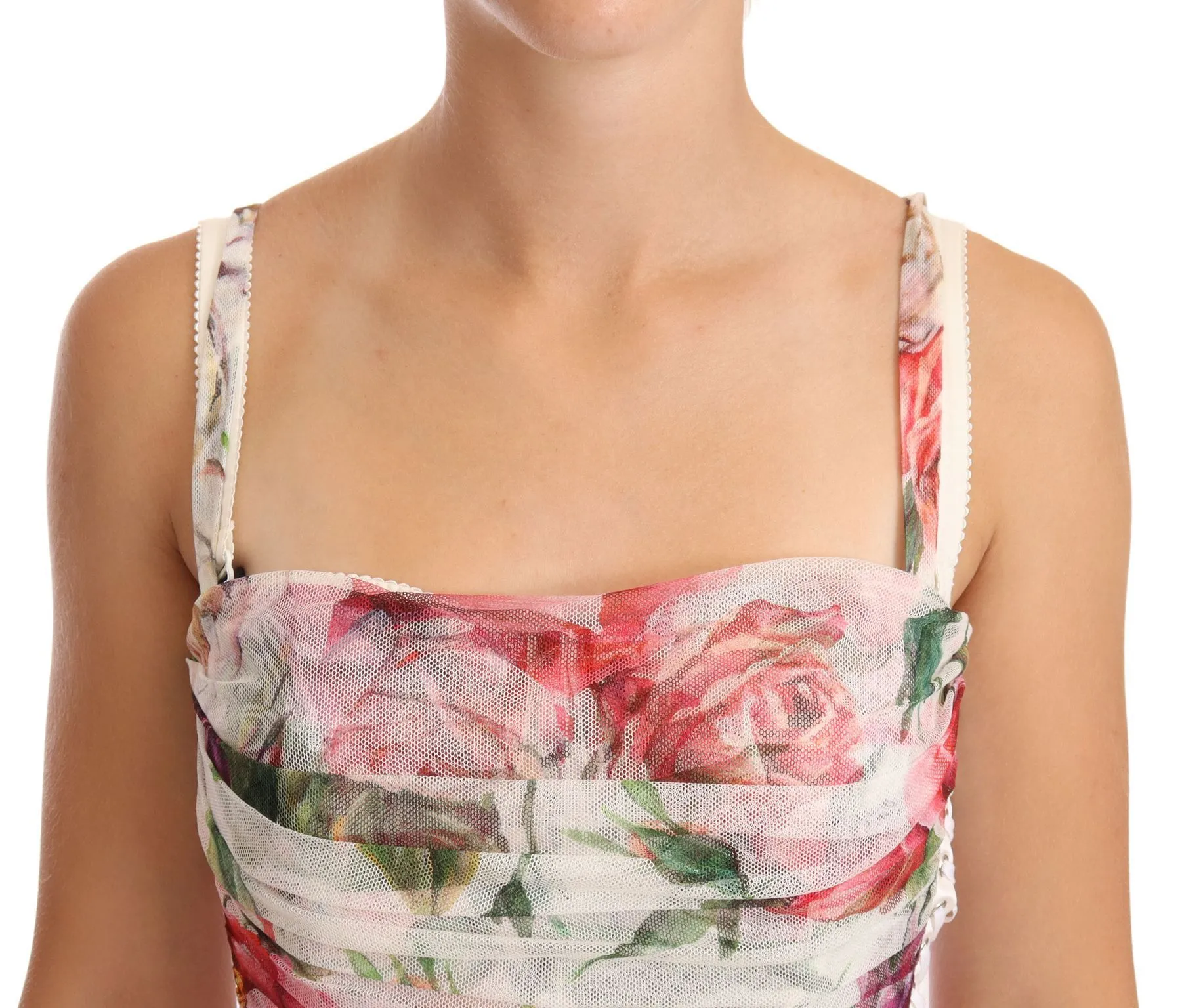 Dolce & Gabbana Women's Elegant Floral Print Midi Sheath Dress