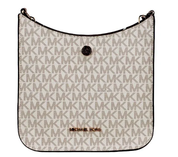 Michael Kors Women's Briley Small Messenger Crossbody Handbag Purse Vanilla