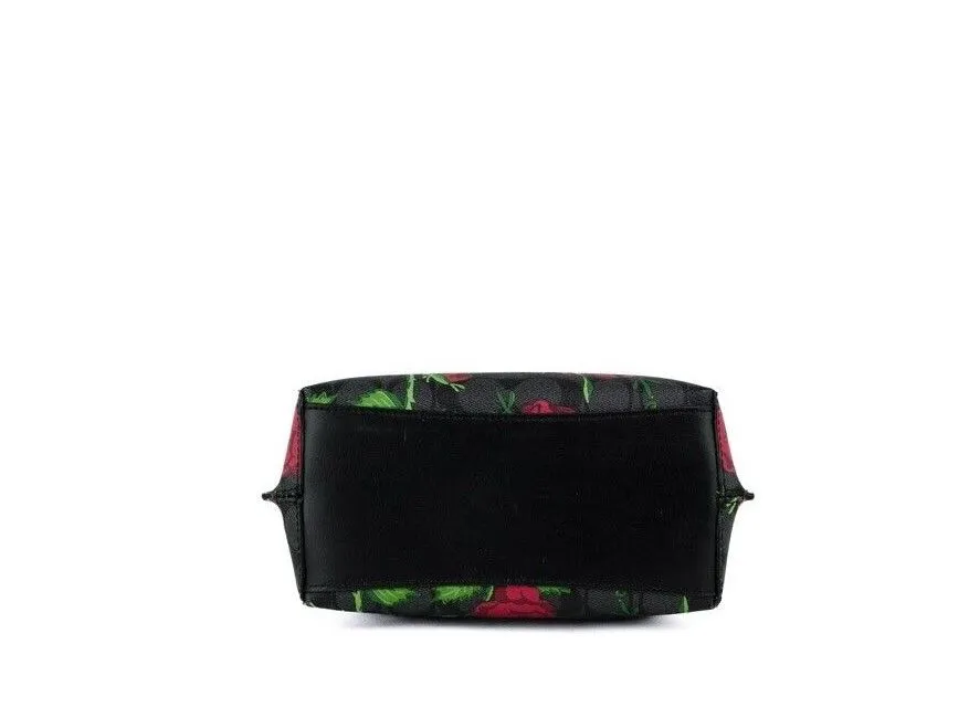 COACH Women's Mollie 22 Small Fairytale Rose Canvas Bucket Crossbody Bag Purse