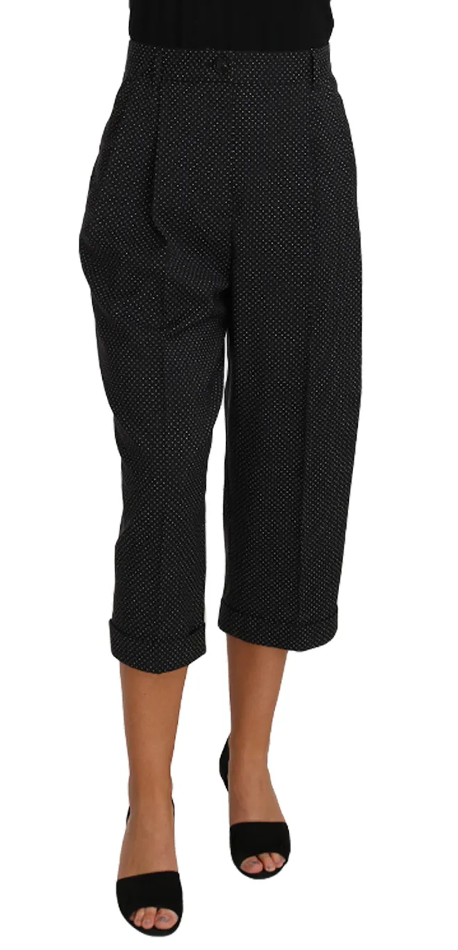 Dolce & Gabbana Women's Polka Dot Pegged Wool Trousers