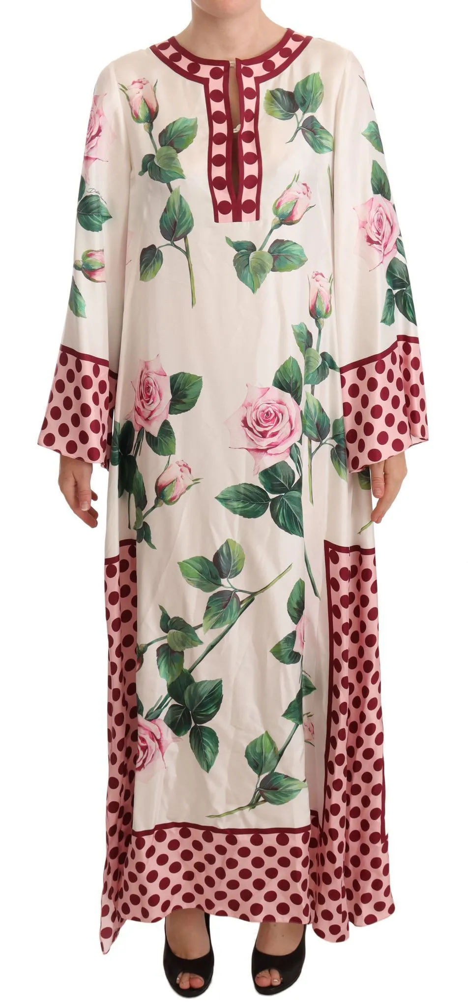 Dolce & Gabbana Women's Exquisite Floral Silk Kaftan Dress