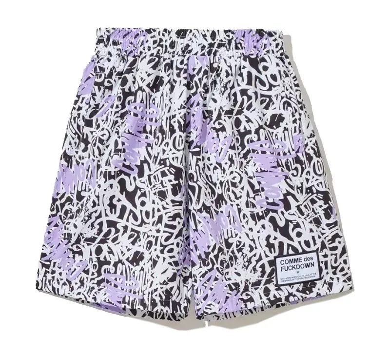 Comme Des Fuckdown Men's Abstract Print Stretch Bermuda Shorts