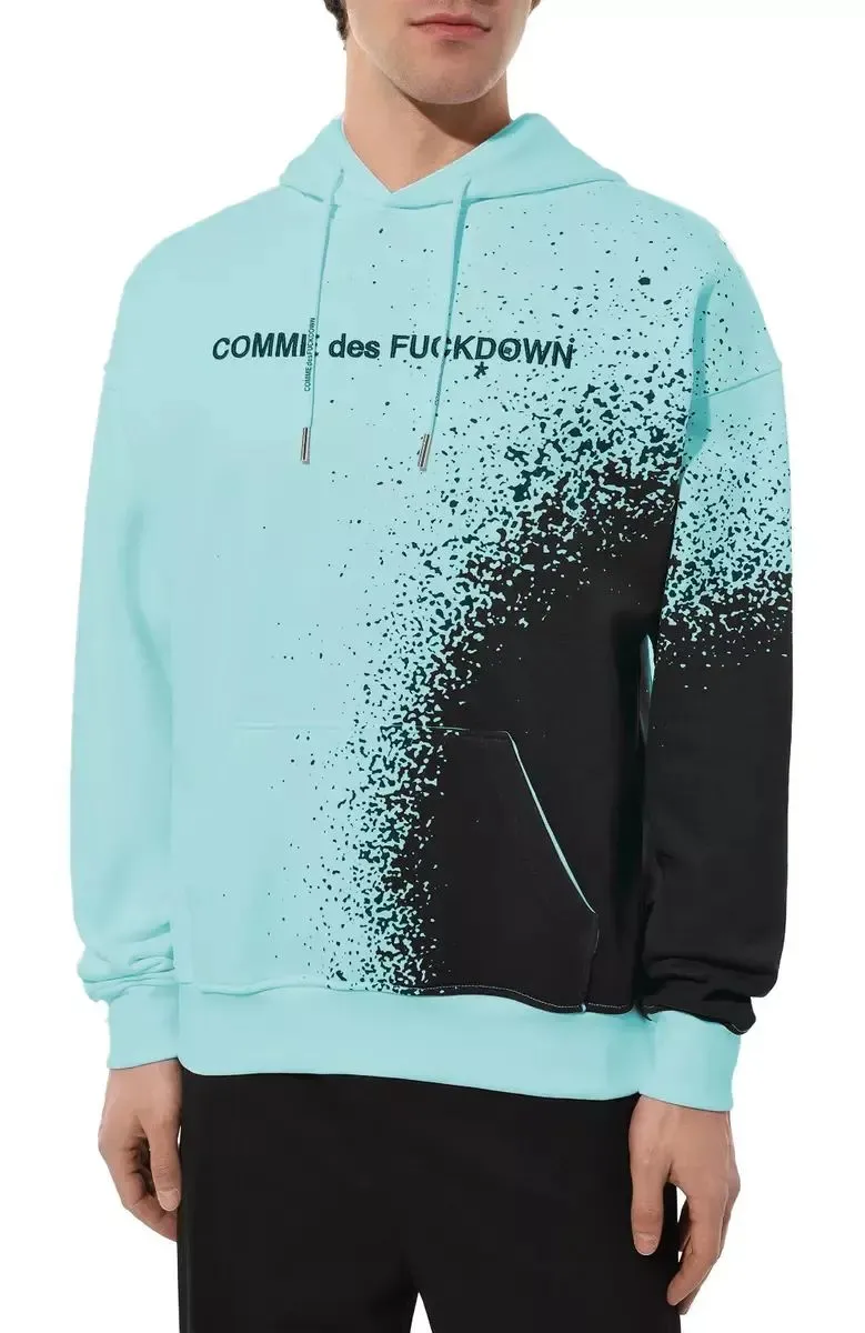 Comme Des Fuckdown Men's Elevated Streetwear Cotton Hoodie with Signature Print