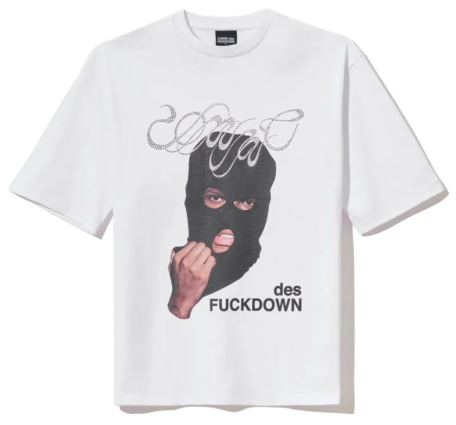 Comme Des Fuckdown Men's Rhinestone Embellished Cotton Tee