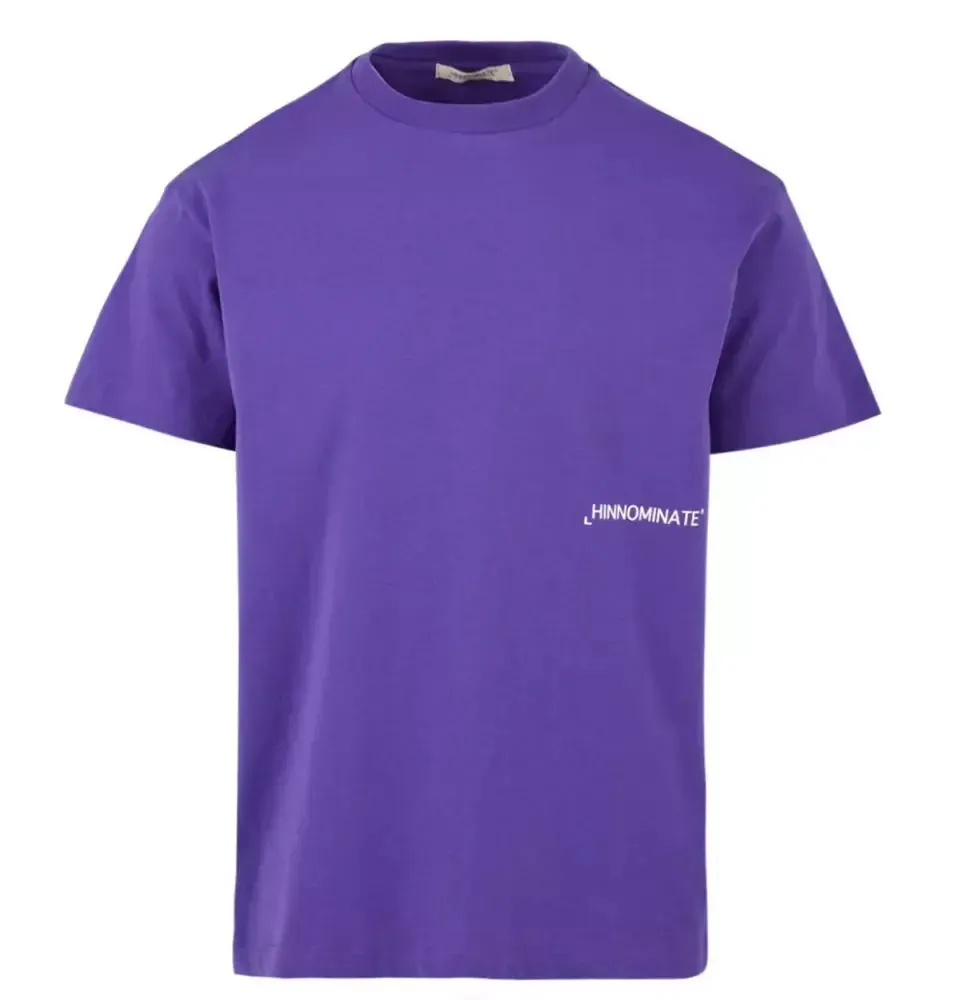 Hinnominate Men's Elegant Purple Cotton Jersey Tee
