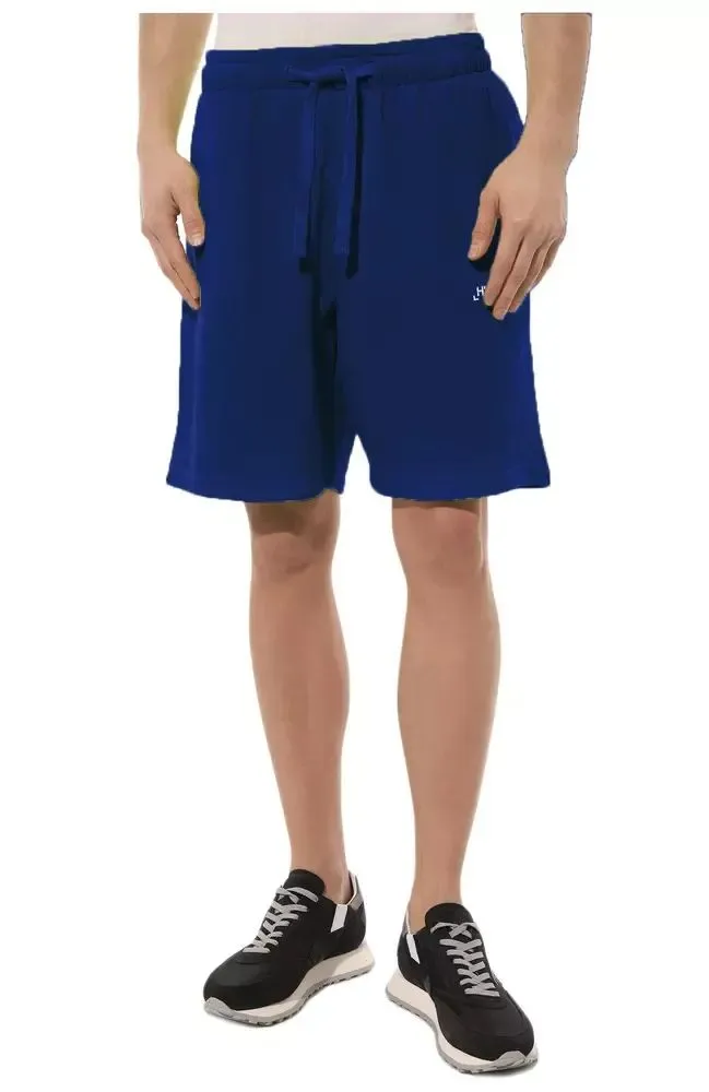Hinnominate Men's Chic Blue Stretch Cotton Bermudas with Logo