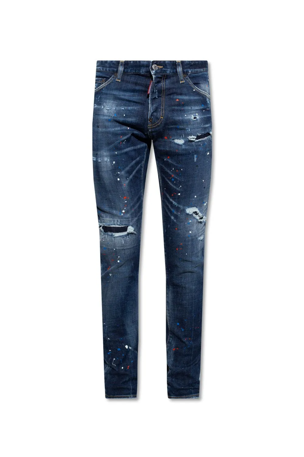 Dsquared² Men's Navy Cool Guy Tapered Splatter Jeans