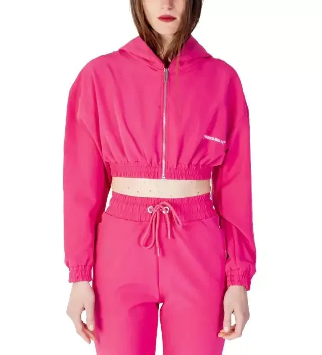 Hinnominate Women's Chic Fuchsia Hooded Sweatshirt with Zipper