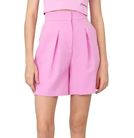 Hinnominate Women's Chic Bermuda Shorts in Soft Pink