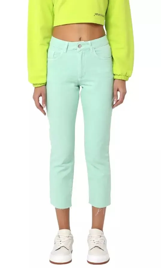 Hinnominate Women's Chic High-Waisted Fringed Jeans