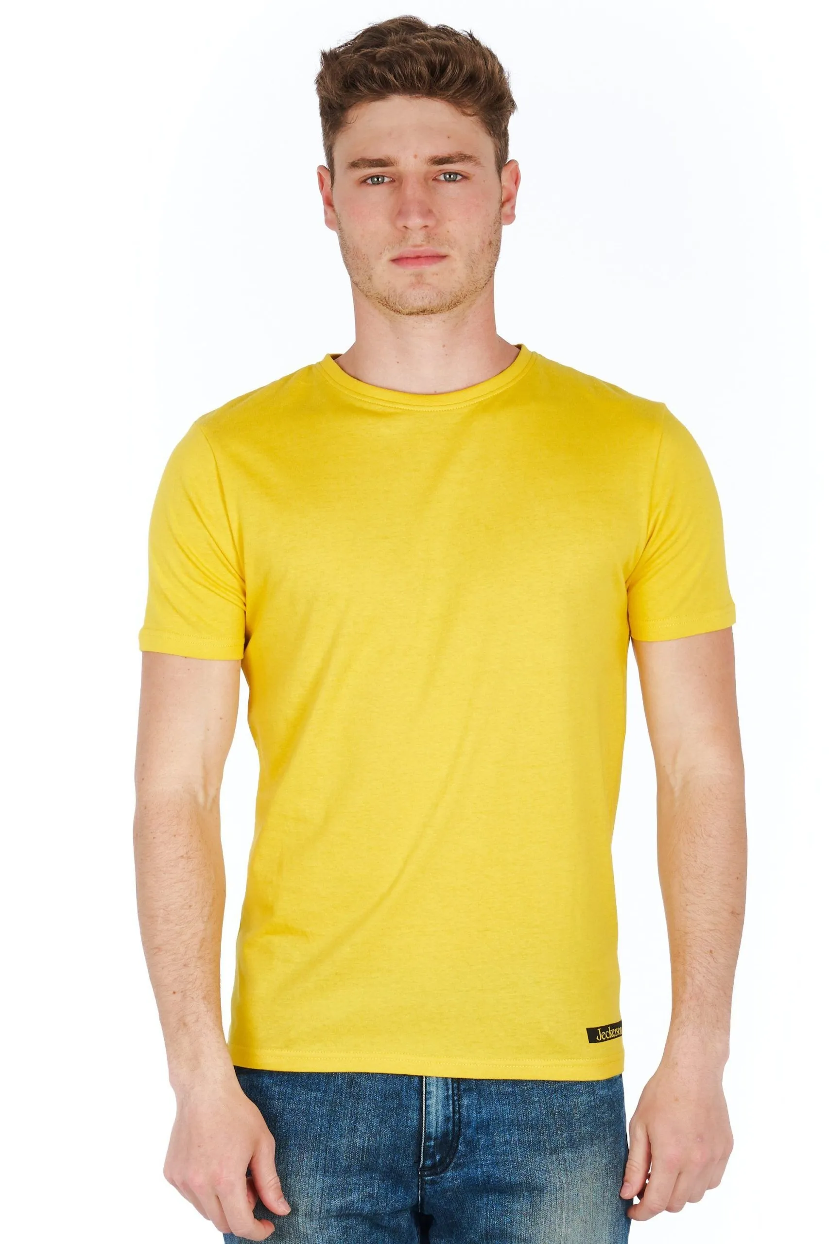 Jeckerson Men's Slim Fit Solid Color Jersey Tee