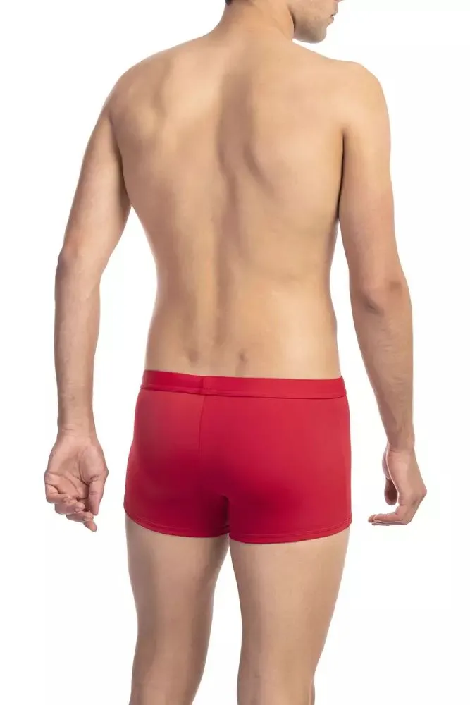 Karl Lagerfeld Men's Chic Red Monocolor Trunk with Front Logo