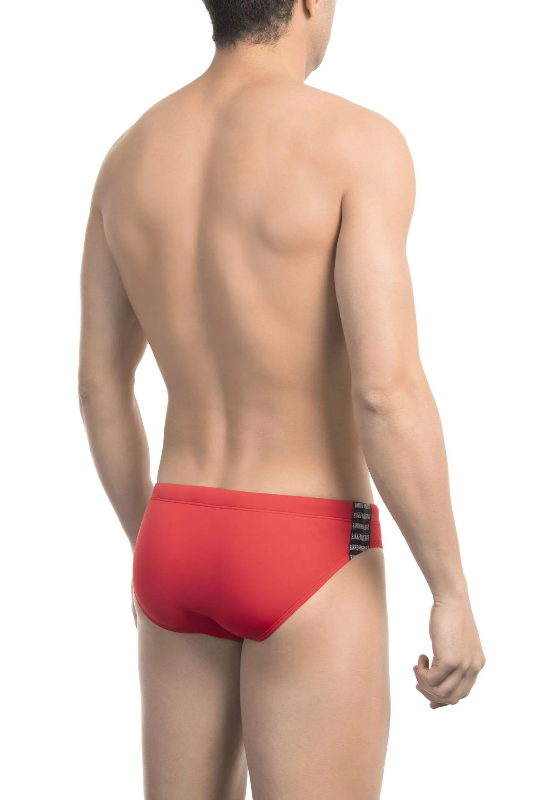 Bikkembergs Men's Sleek Red Side Tape Speedo