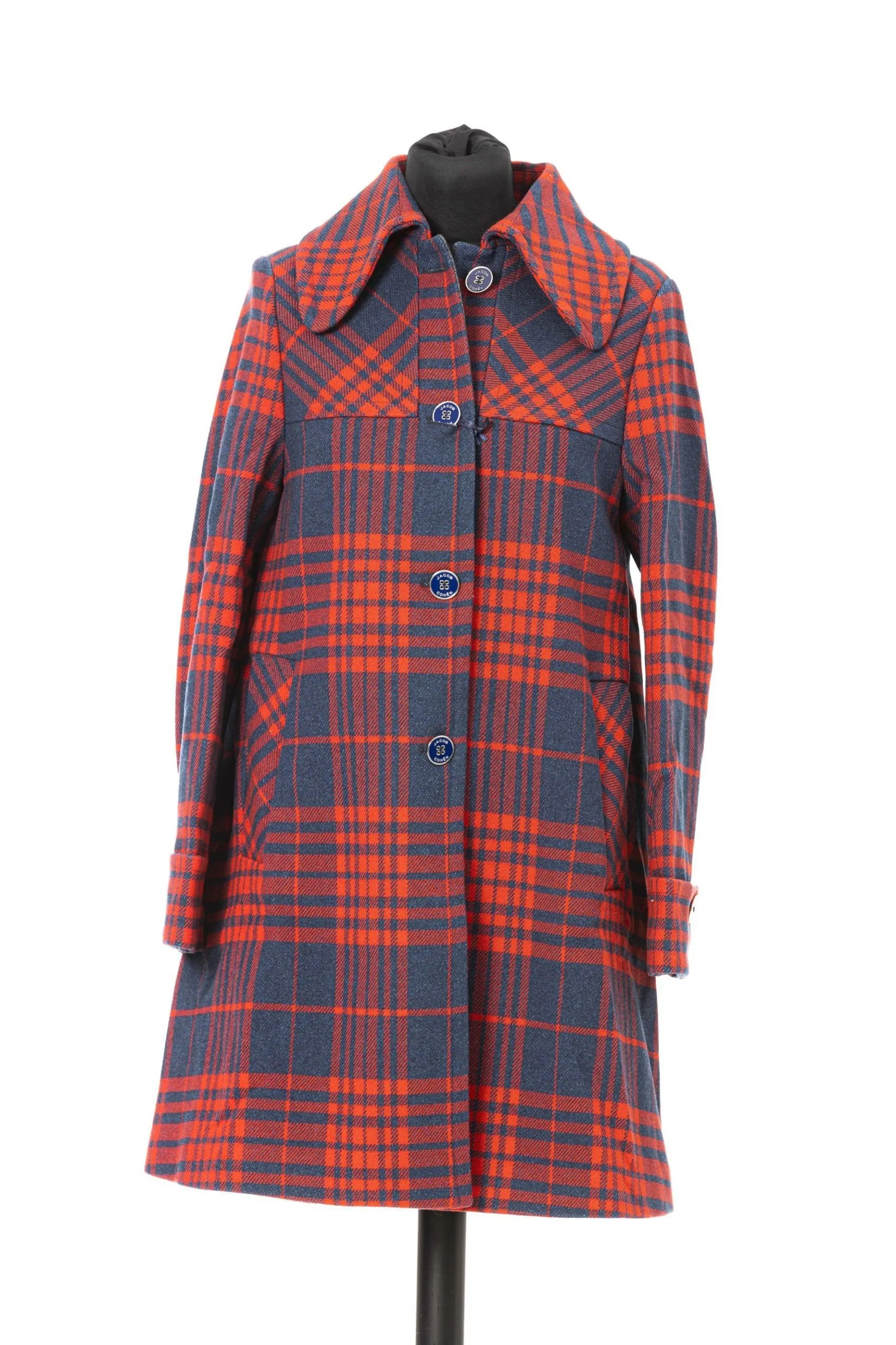 Jacob Cohen Women's Elegant Flared Check Print Coat