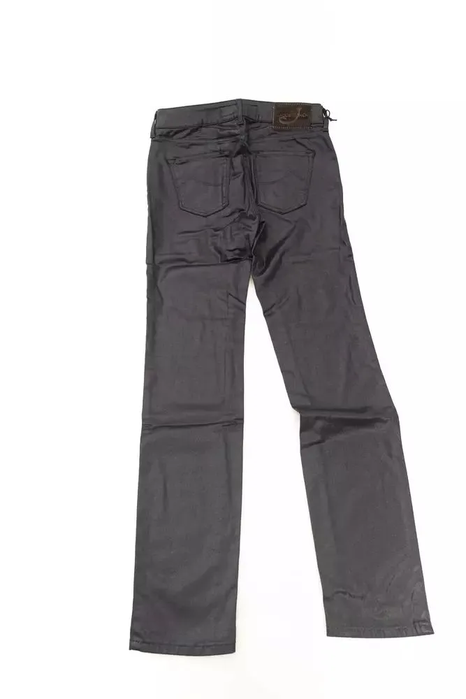Jacob Cohen Women's Chic Slim-Fit Gray Pony Skin Label Jeans