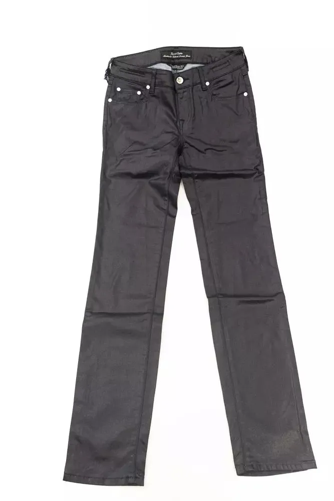 Jacob Cohen Women's Chic Slim-Fit Gray Pony Skin Label Jeans