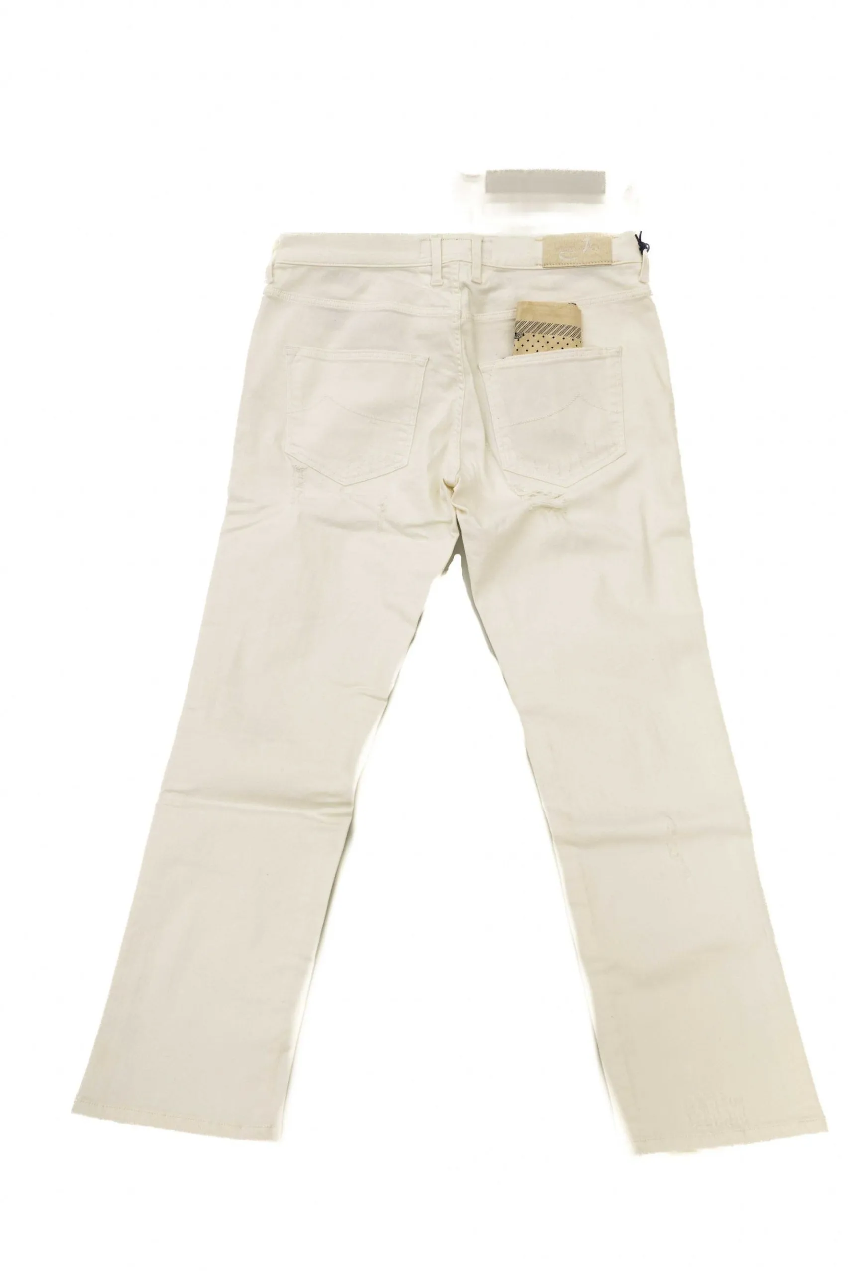 Jacob Cohen Women's Elegant White Straight Leg Jeans with Chic Detailing