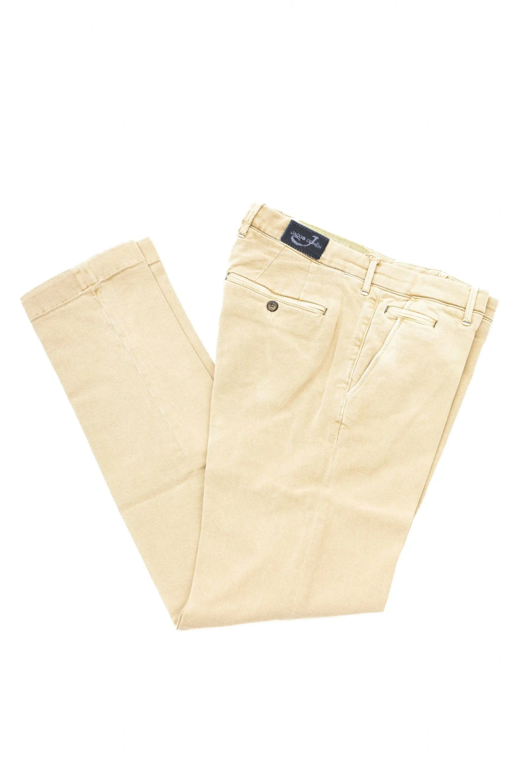 Jacob Cohen Men's Elegant Beige Chino Trousers with Logo Details