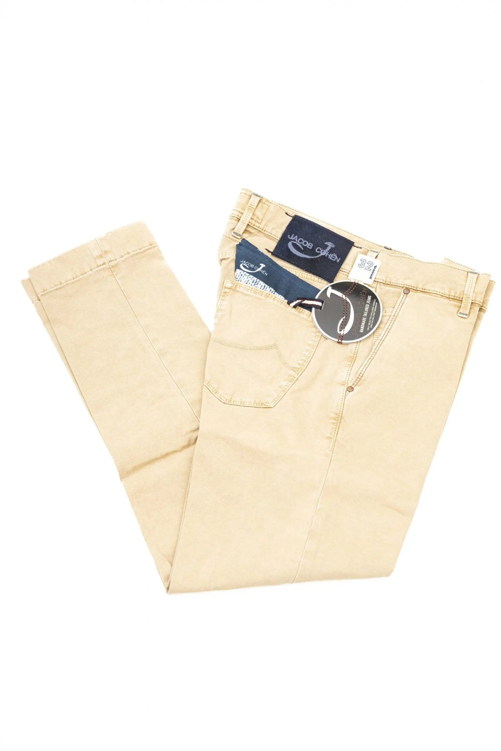 Jacob Cohen Men's Elegant Beige Chino Model Jeans for Men