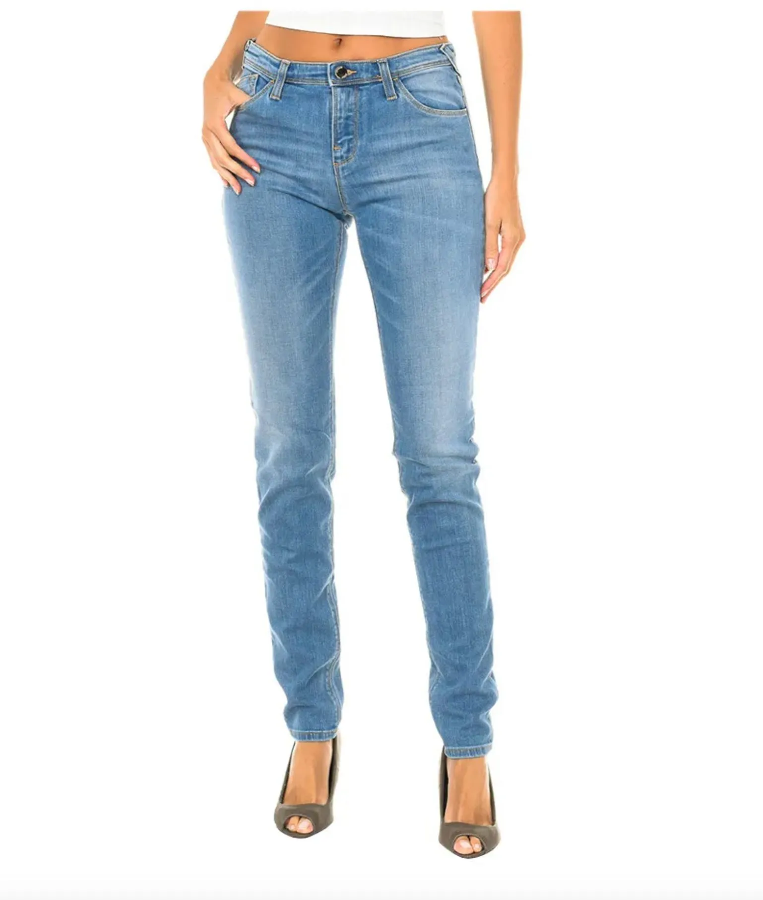 Armani Jeans Women's Chic Light Blue Skinny Fit Denim
