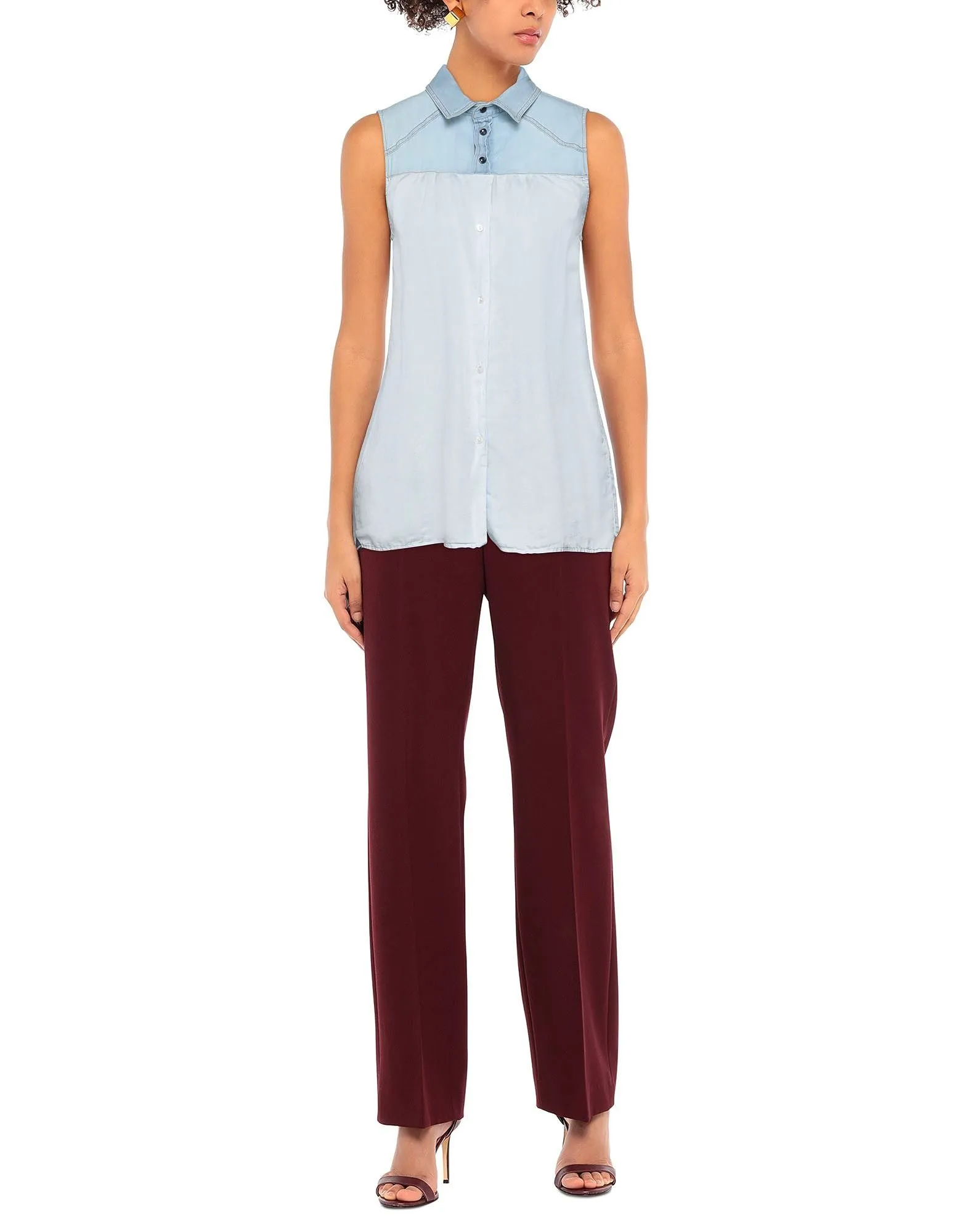 Jacob Cohen Women's Elegant Silk-Cotton Sleeveless Summer Blouse