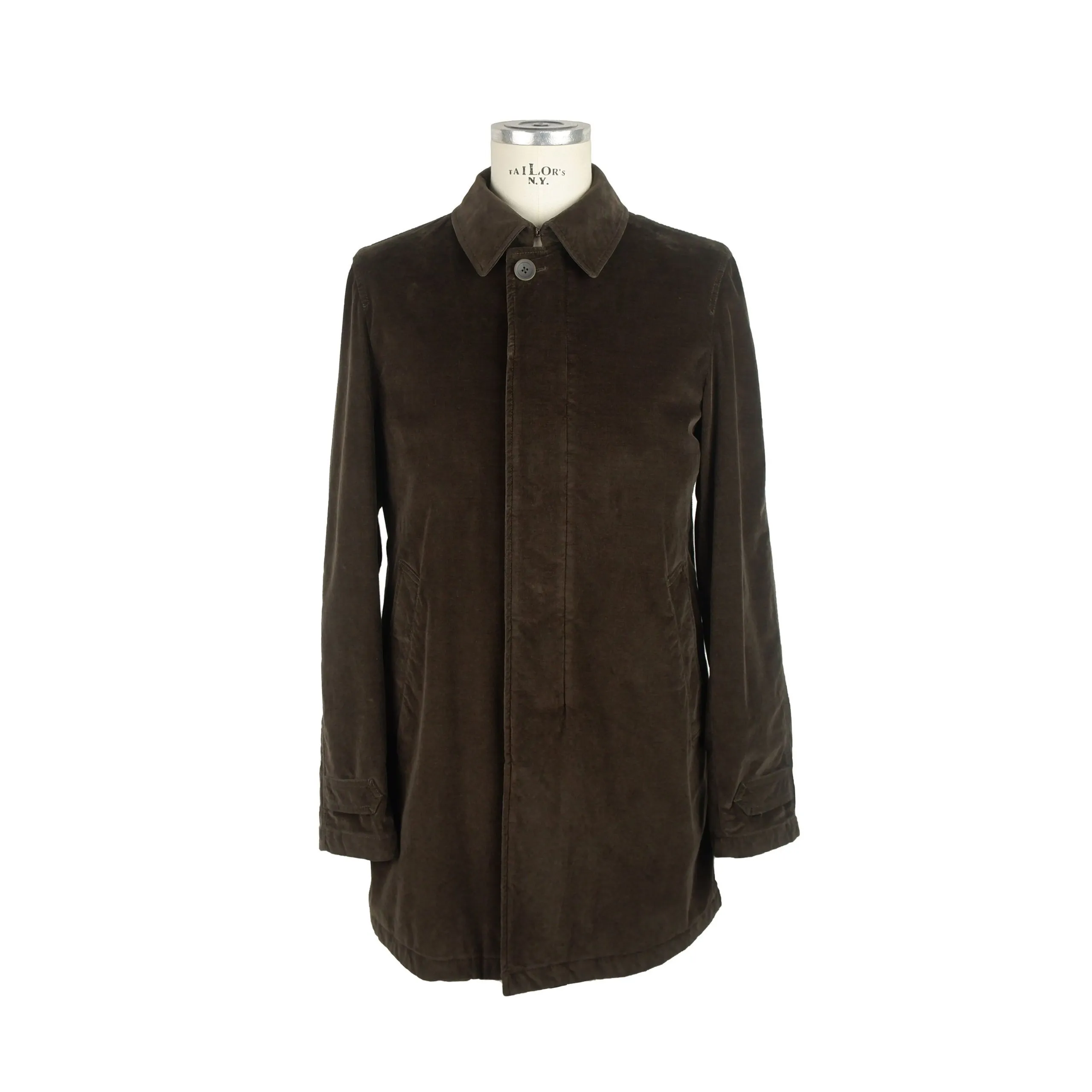 Herno Men's Elegant Cotton Velvet Button-Up Jacket
