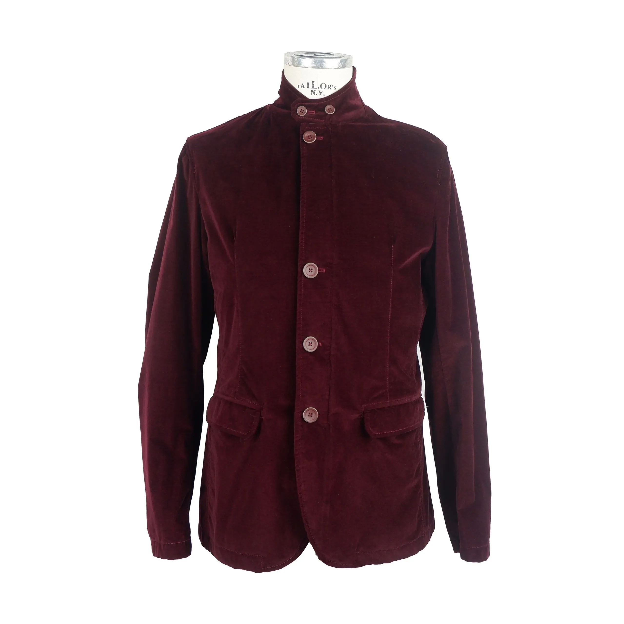 Herno Men's Elegant Red Cotton Velvet Jacket