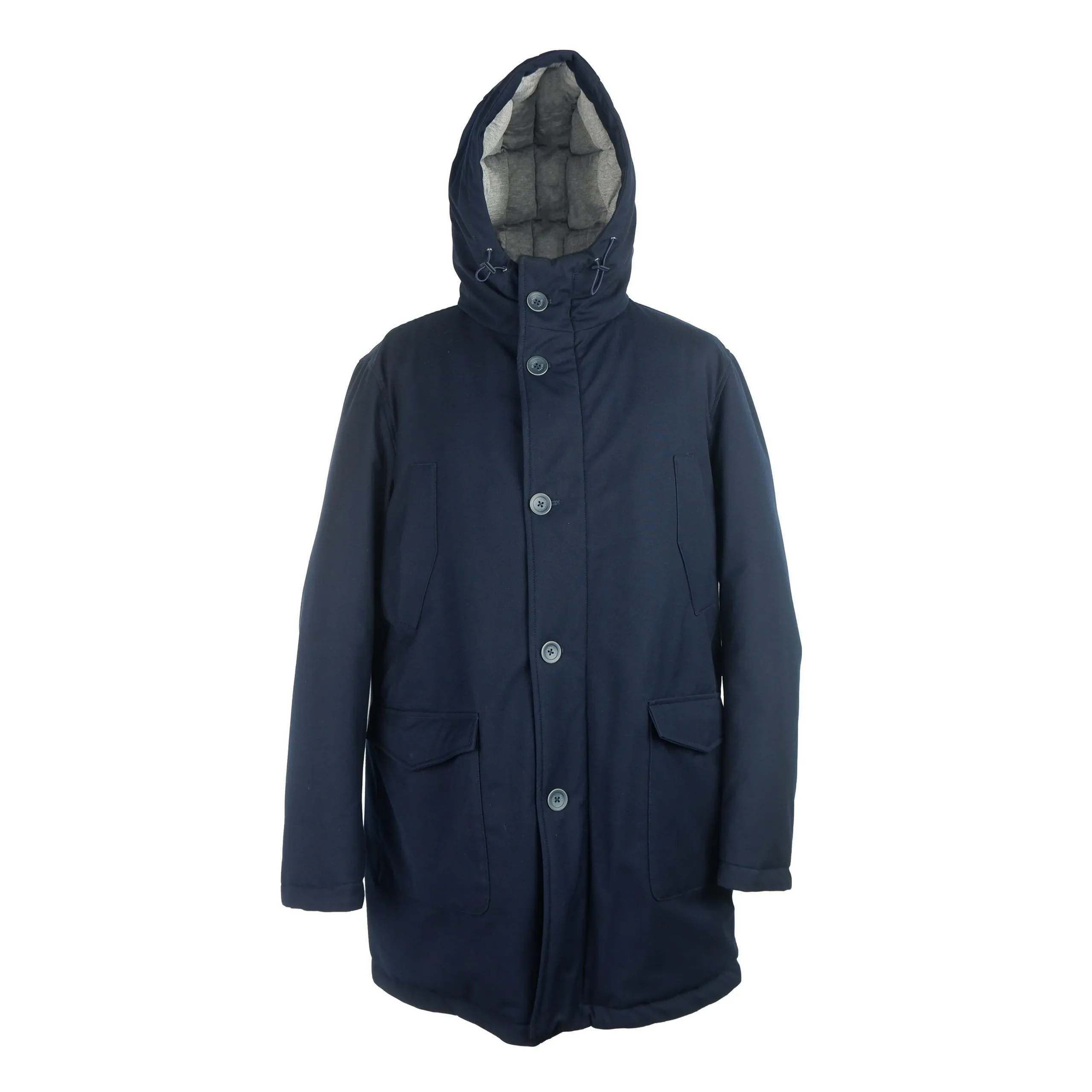 Herno Men's Elegant Hooded Men's Down Jacket in Blue