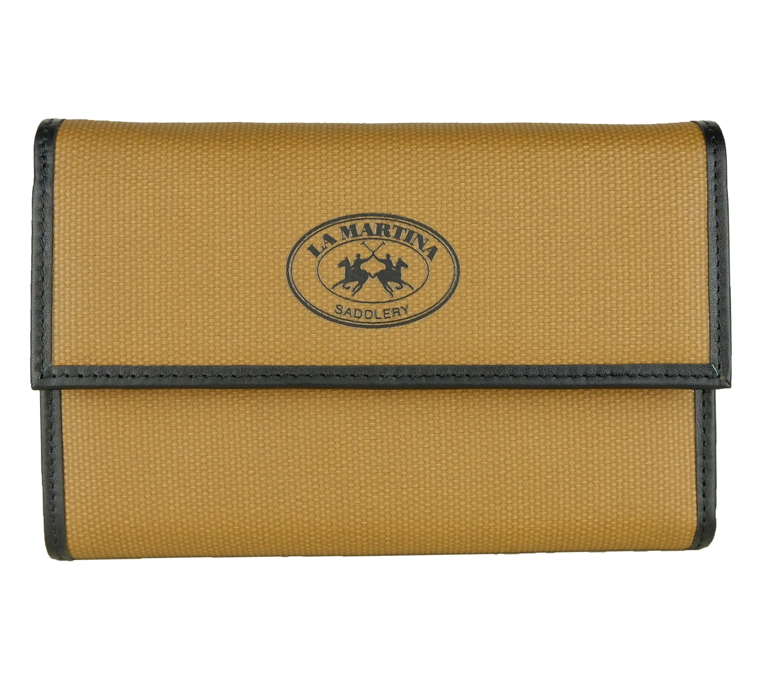La Martina Women's Chic Taupe Brown Purse with Leather Accents