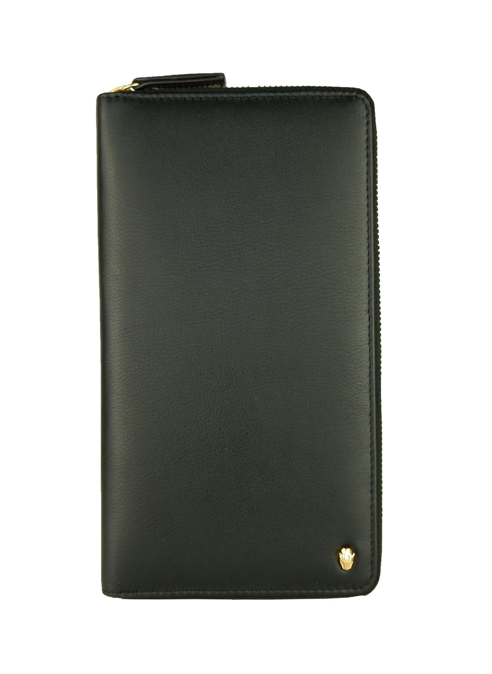 Cavalli Class Men's Elegant Black Leather Wallet with Red Interior
