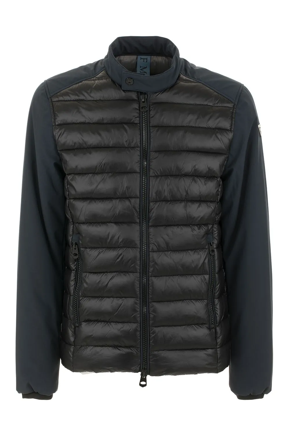 Fred Mello Men's Sleek Black Jacket with Logo Detail
