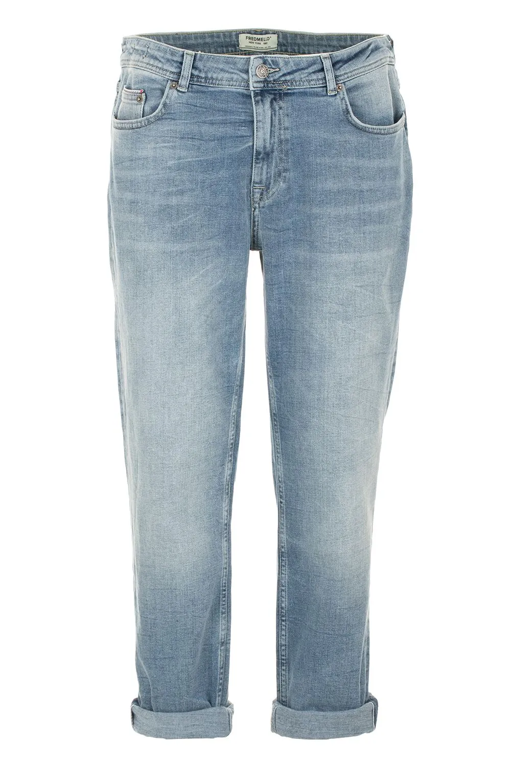 Fred Mello Men's Elevated Classic Blue Washed Jeans