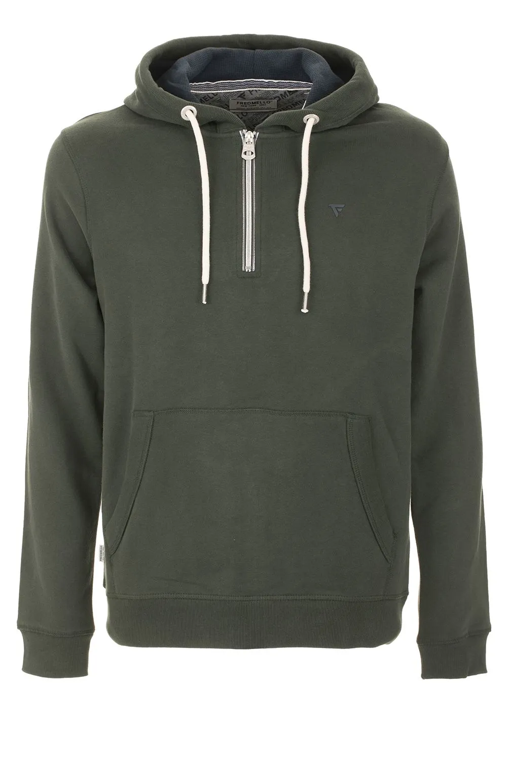 Fred Mello Men's Classic Green Zip Hoodie For Men