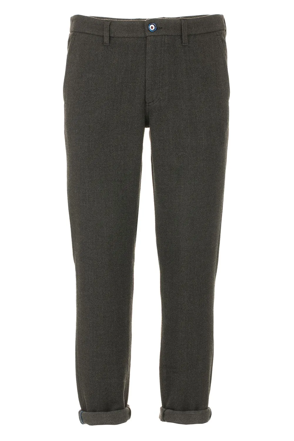 Fred Mello Men's Dark Grey Regular Fit Men's Trousers