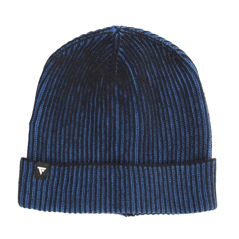Fred Mello Striped Embossed Men's Cap - Blue and Black