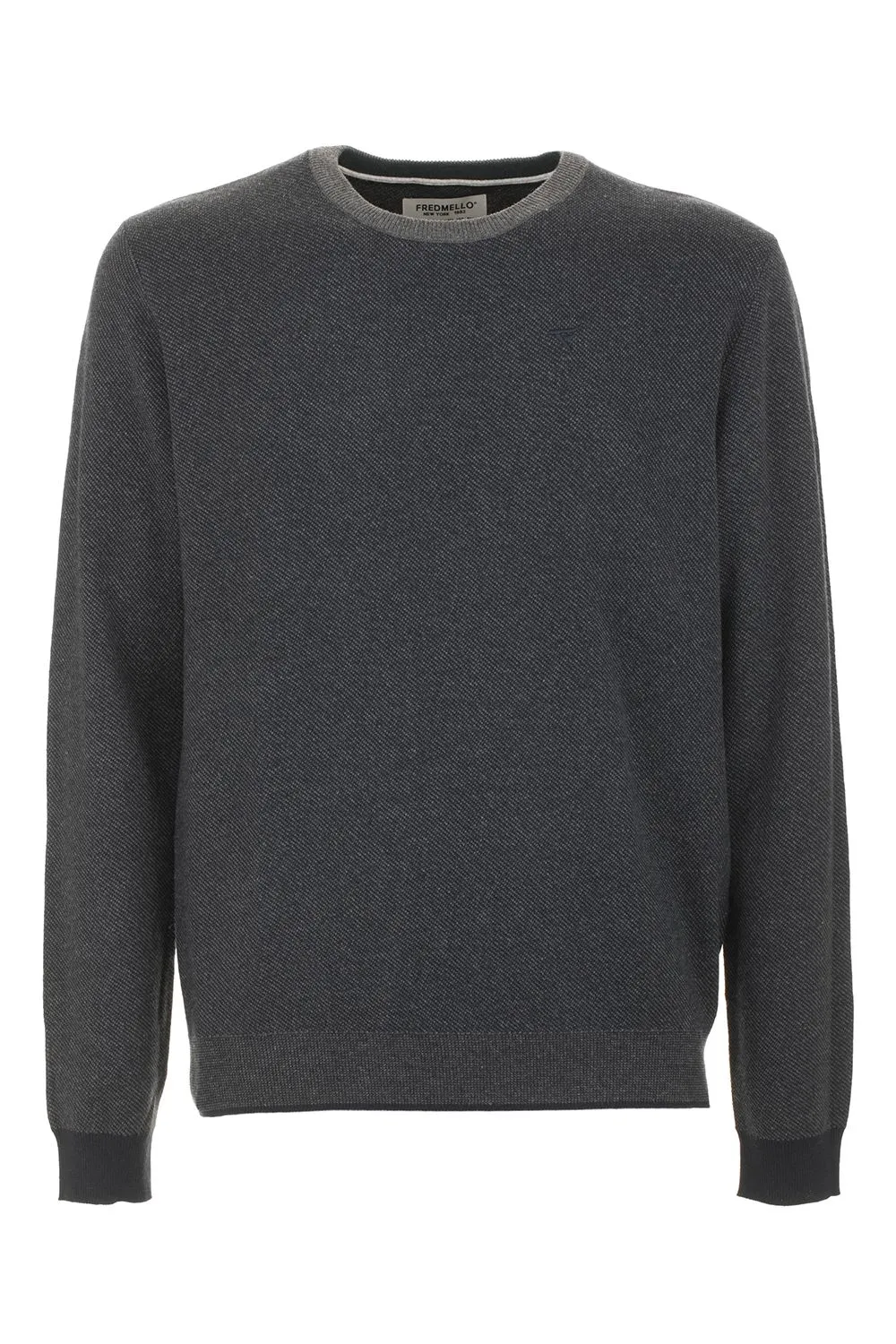 Fred Mello Men's Chic Cotton-Wool Blend Crewneck Sweater