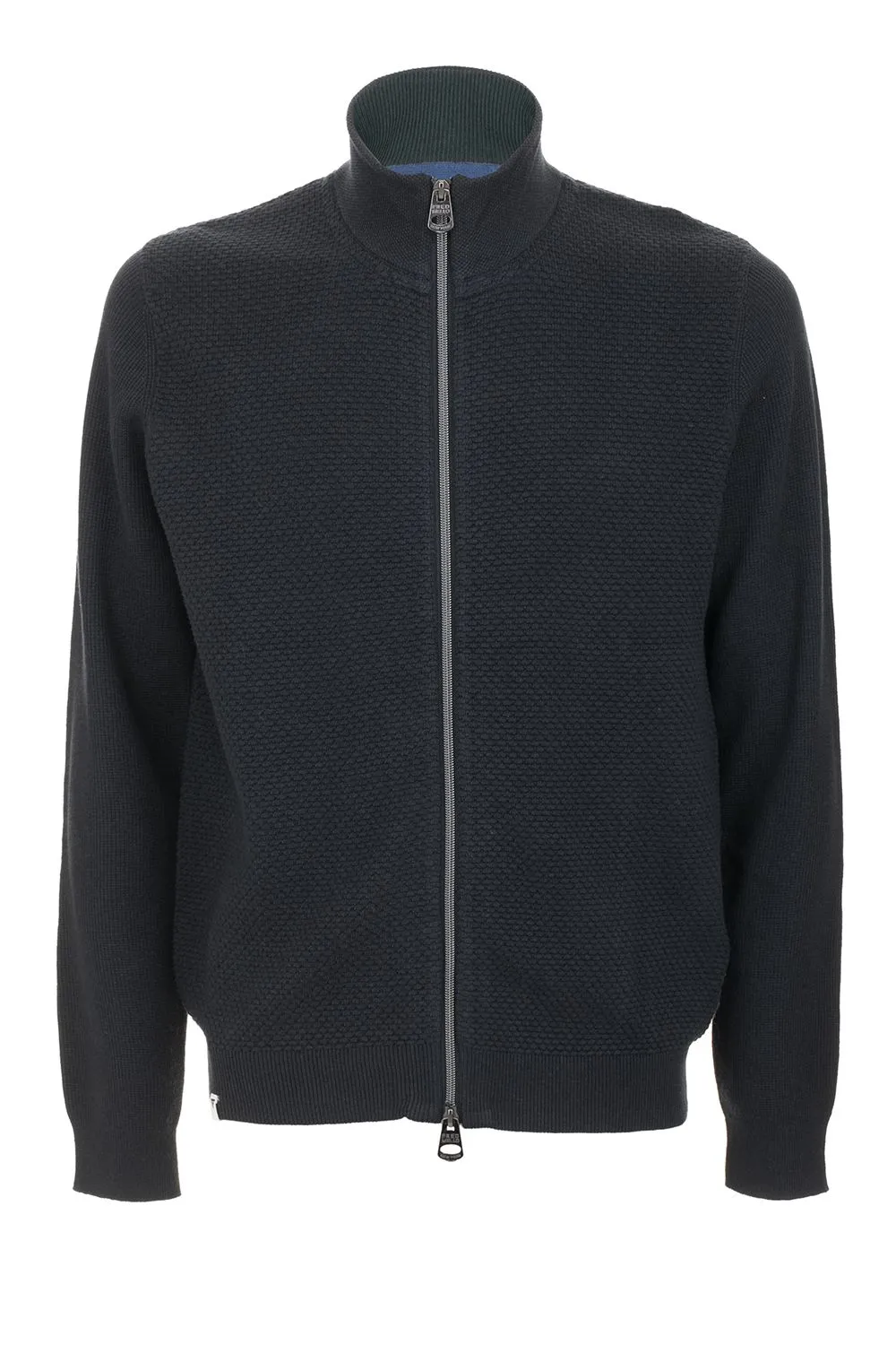 Fred Mello Men's Chic Blue Zip-Up Casual Jacket