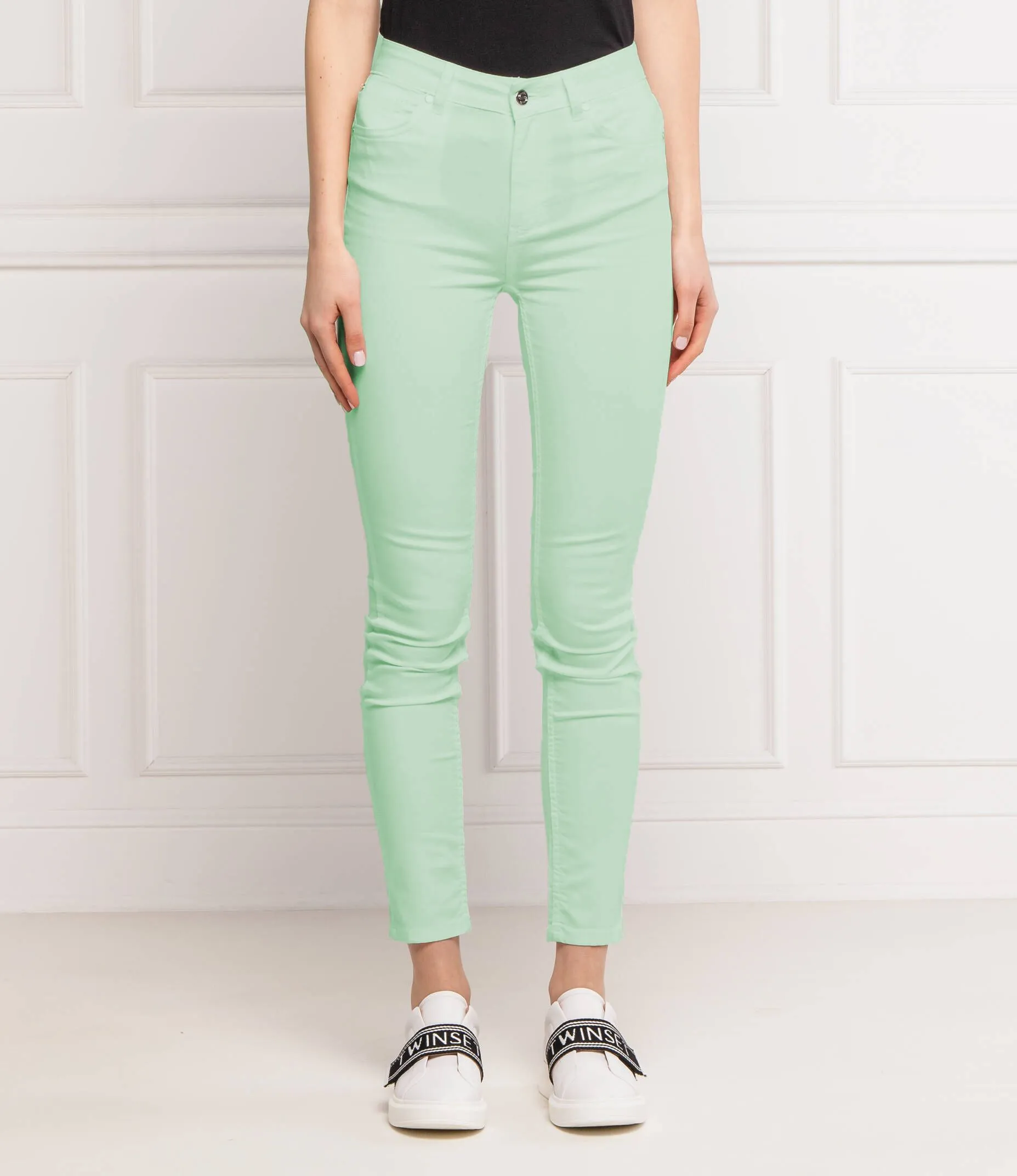 Silvian Heach Women's Chic Light Green Slim Fit Women's Jeans