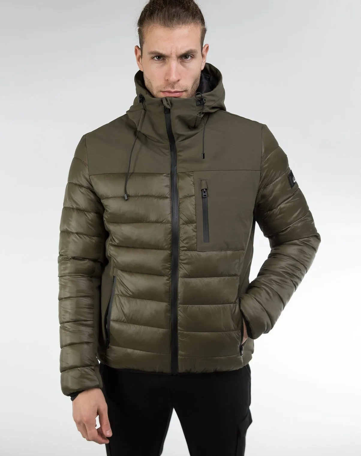 Yes Zee Men's Chic Urban Men's Hooded Down Jacket
