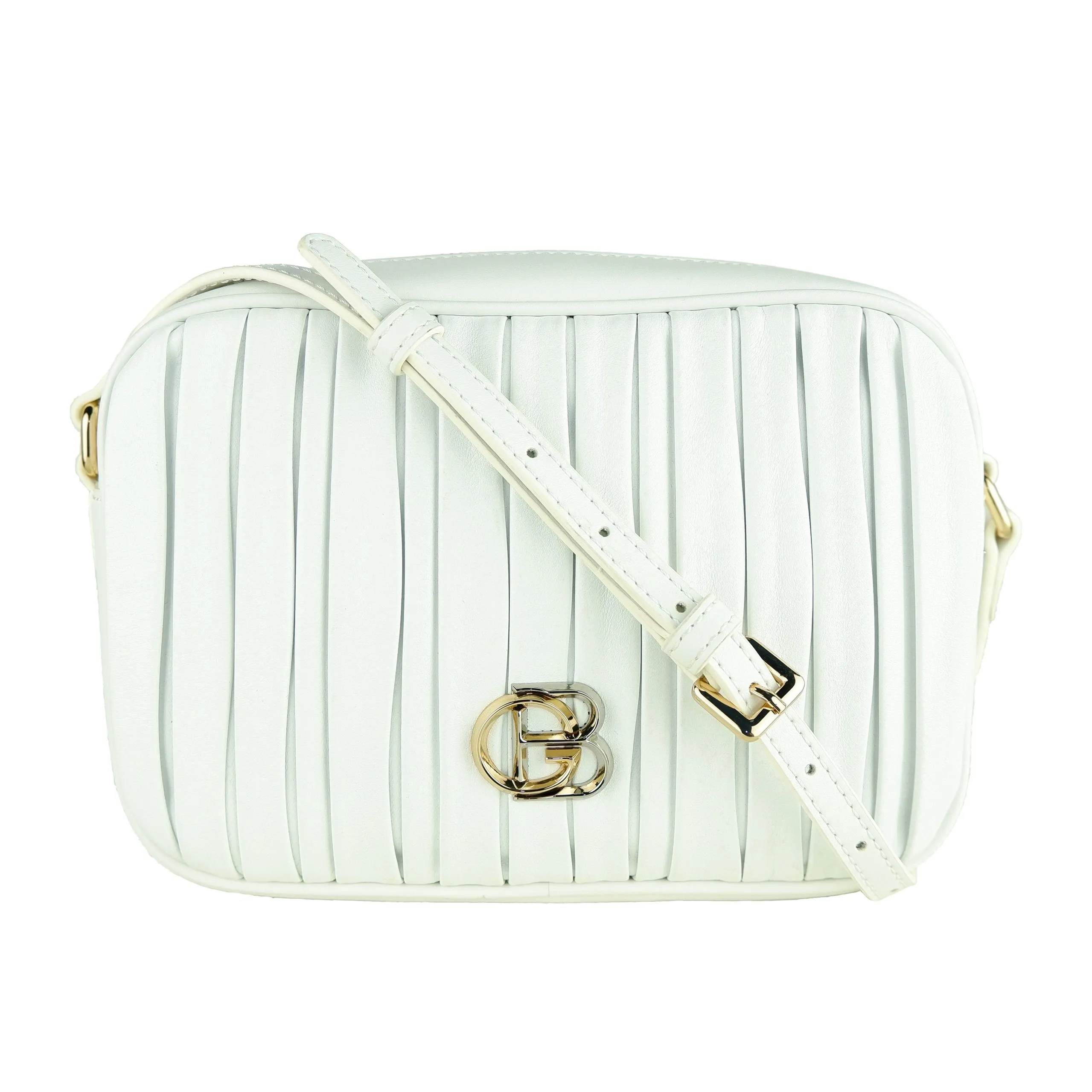 Baldinini Women's Chic White Calfskin Crossbody Bag